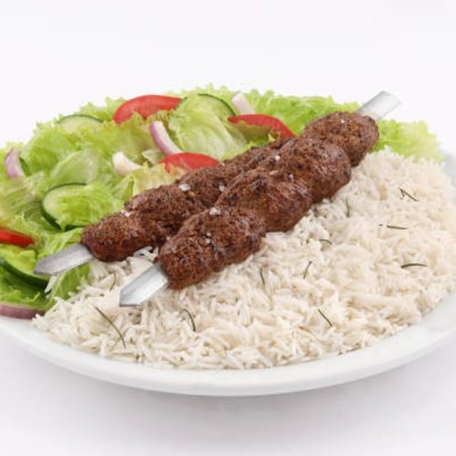 Flame grilled Lamb Seekh Kabab.