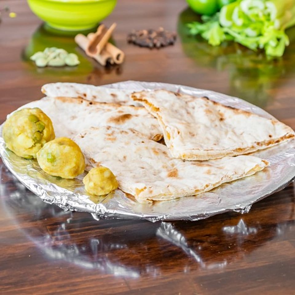 Aloo Paratha with Butter.